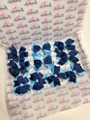 School Bundle - Matching Pairs - Clips & Bobbles - Navy & Blue Mist