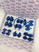 School Bundle - Matching Pairs - Clips & Alice Band - Royal Blue & Black
