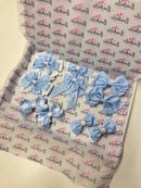 School Bundle - Matching Pairs - Clips - Light Blue Gingham & White