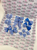 School Bundle - Matching Pairs - Clips - Royal Blue & White Gingham
