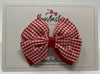 3.5 Inch 2 Layer Butterfly Bow - Red & Red Gingham