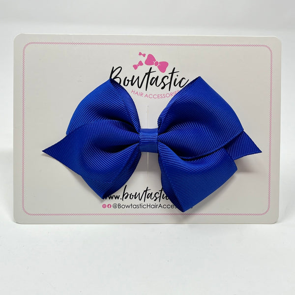 4 Inch Flat Bow - Style 2 - Cobalt