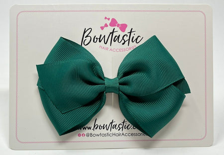 4 Inch Flat Bow - Style 2 - Hunter Green