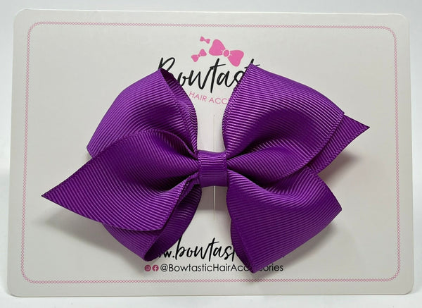 4 Inch Flat Bow - Style 2 - Ultra Violet