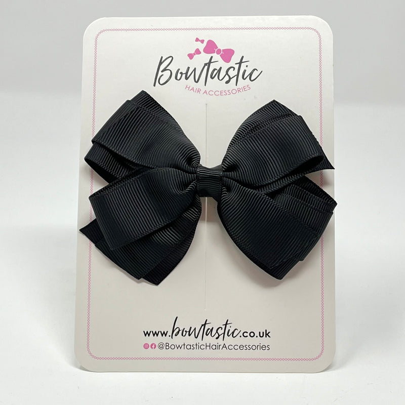 4 Inch 3 Layer Bow - Black