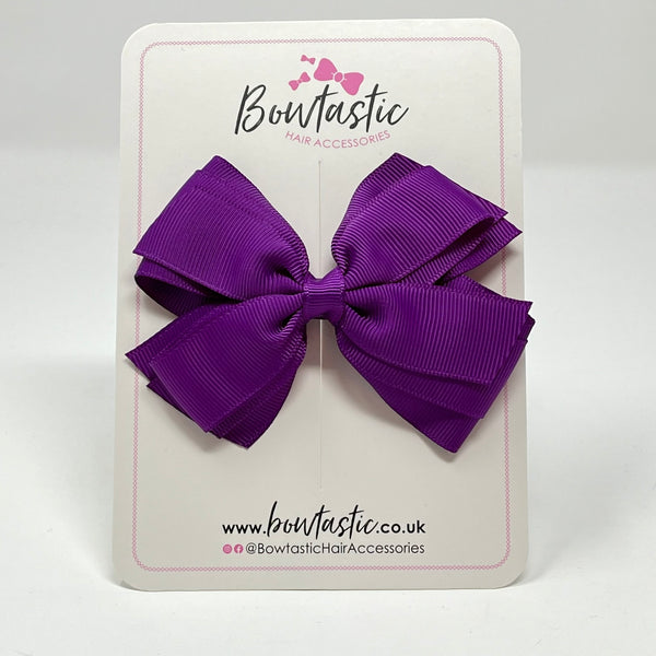 4 Inch 3 Layer Bow - Ultra Violet