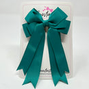 4 Inch Double Tail Bow - Jade Green
