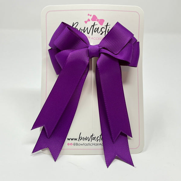 4 Inch Double Tail Bow - Ultra Violet