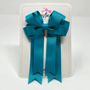 4 Inch Double Tail Bow - Tornado Blue