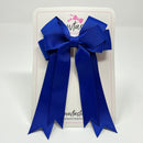 4 Inch Double Tail Bow - Cobalt