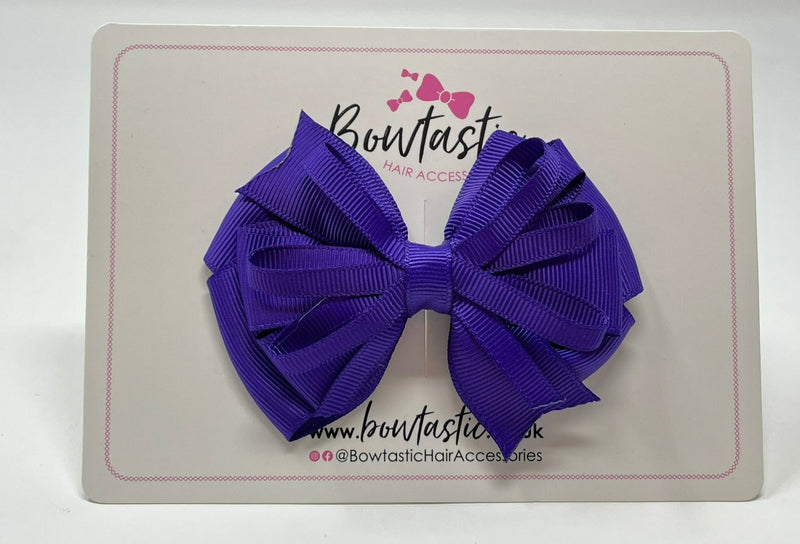 3.5 Inch Flat Loop Bow - Regal Purple