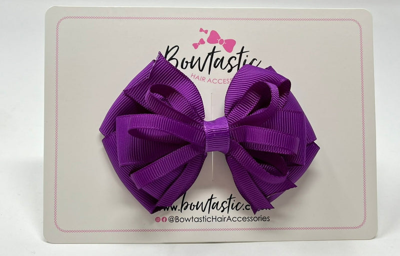 3.5 Inch Flat Loop Bow - Ultra Violet