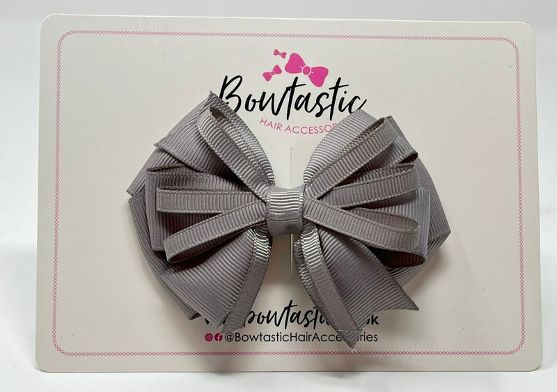 3.5 Inch Flat Loop Bow - Silver