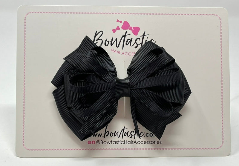 3.5 Inch Flat Loop Bow - Black