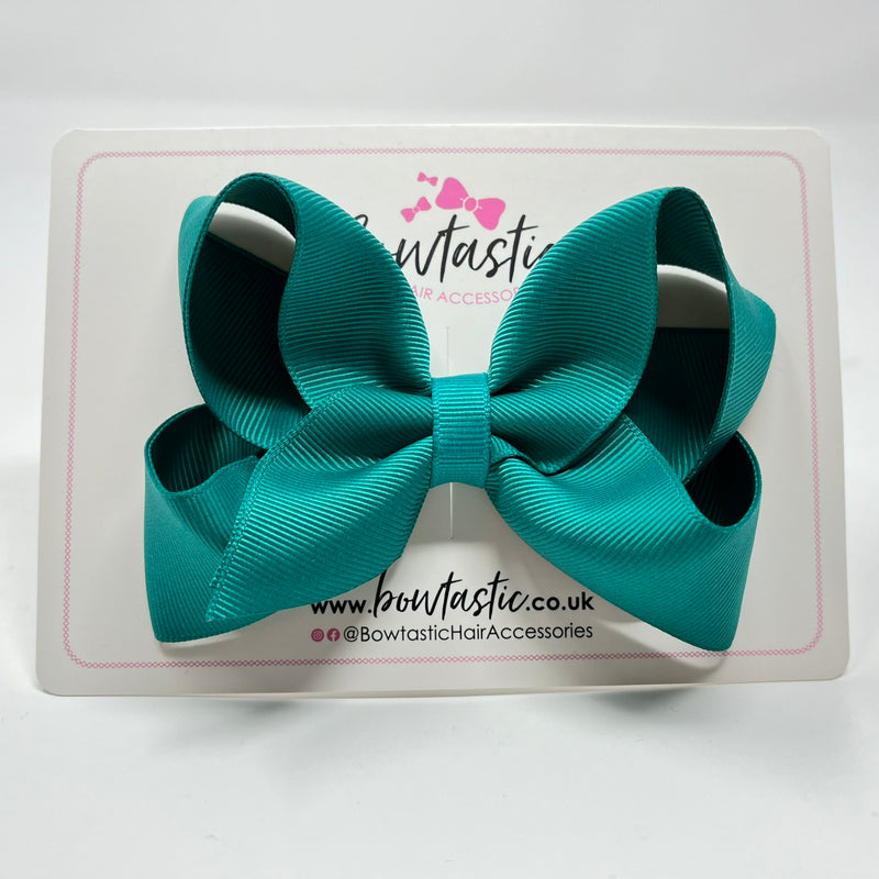 4 Inch Double Ribbon Bow - Mallard