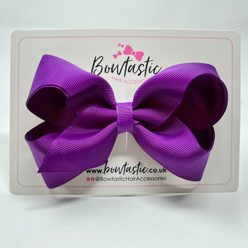 4 Inch Double Ribbon Bow - Ultra Violet