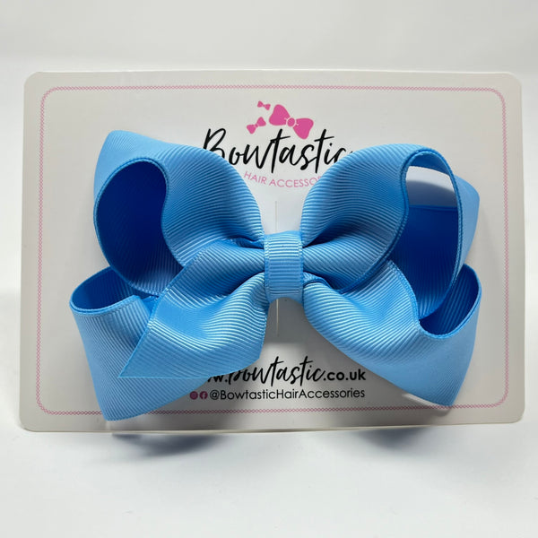 4 Inch Double Ribbon Bow - Blue Mist