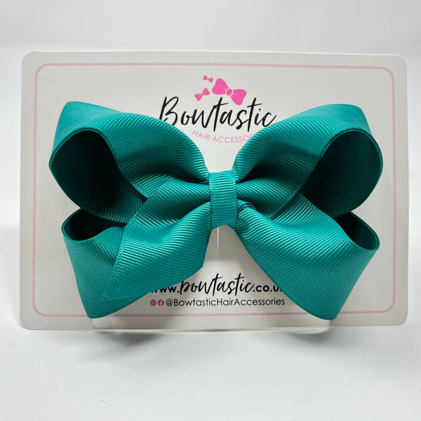 4 Inch Double Ribbon Bow - Jade Green