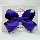 4 Inch Double Ribbon Bow - Regal Purple