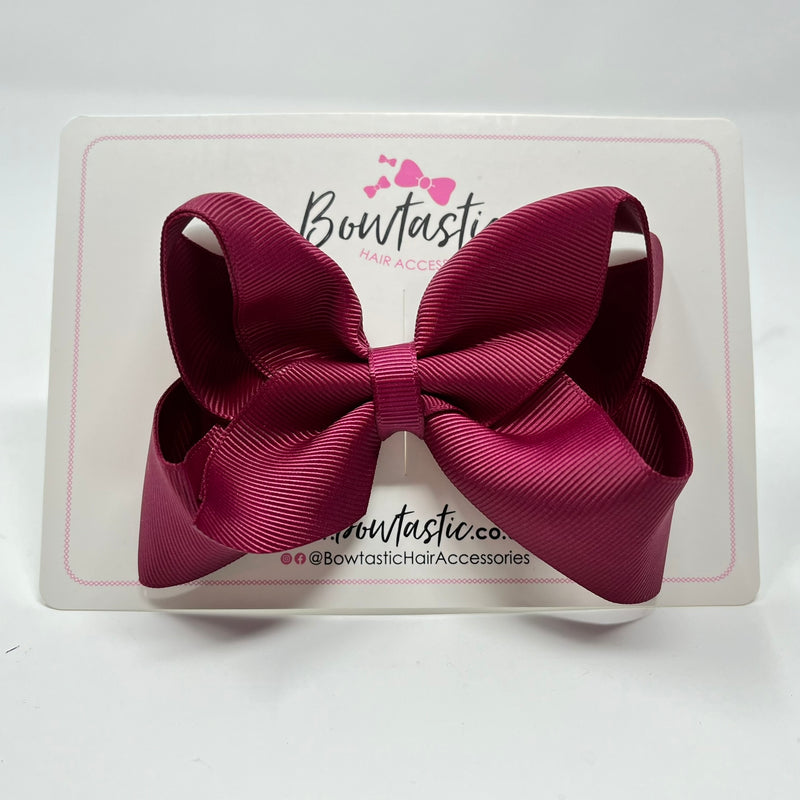 4 Inch Double Ribbon Bow - Wine