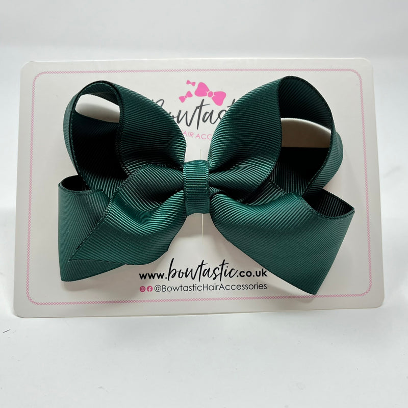 4 Inch Double Ribbon Bow - Spruce