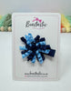 1.75 Inch Corker Bow - Navy & Blue Mist