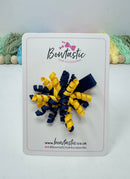 1.75 Inch Corker Bow - Navy & Yellow Gold