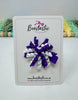 1.75 Inch Corker Bow - Purple & White