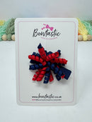 1.75 Inch Corker Bow - Red & Navy