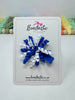 1.75 Inch Corker Bow - Royal Blue & White