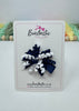 1.75 Inch Corker Bow - Navy & White