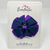 3 Inch Double Pinwheel Bow - Purple & Navy