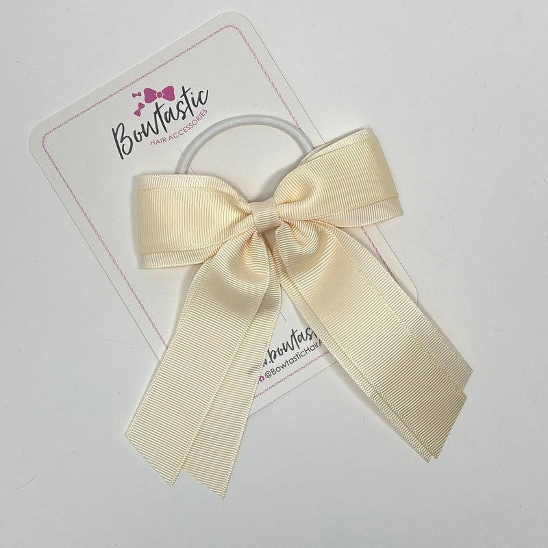 4.5 Inch Tail Bow Bobble - Ivory