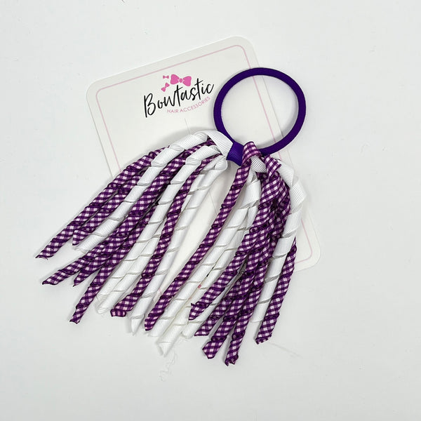 Corker Bobble - Purple & White Gingham