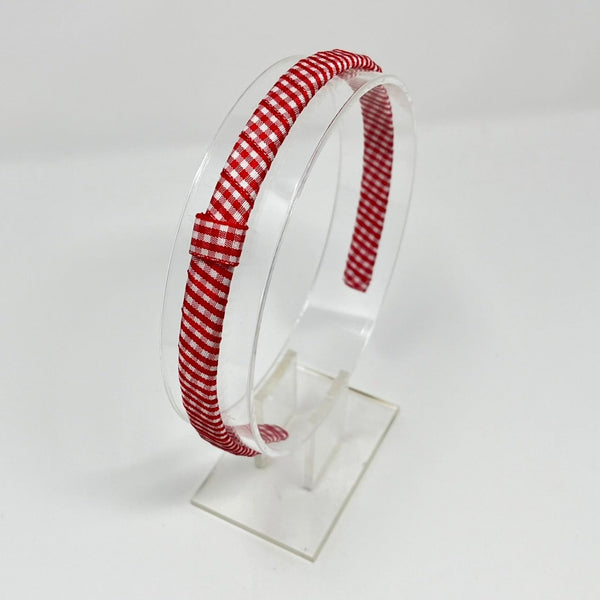 Interchangeable Alice Band - Red Gingham *Seconds*