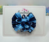 3 inch Loop Bow - Navy & Blue Mist