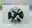 3 inch Loop Bow - Hunter Green & White