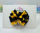 3 inch Loop Bow - Black & Yellow Gold