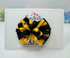 3 inch Loop Bow - Black & Yellow Gold