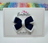 3 Inch Layer Butterfly Bow - Navy & White