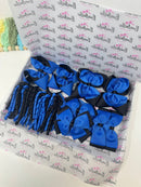 School Bundle - 5 Matching Pairs - Clips & Bobbles - Royal Blue & Black