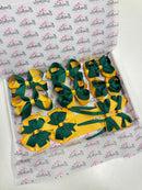 School Bundle - Matching Pairs - Bobbles - Forest Green & Yellow Gold