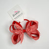 4 Inch 2 Layer Bobble - Red & Red Gingham
