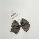 4 Inch Flat Bow Thin Elastic - Style 2 - Metal Grey