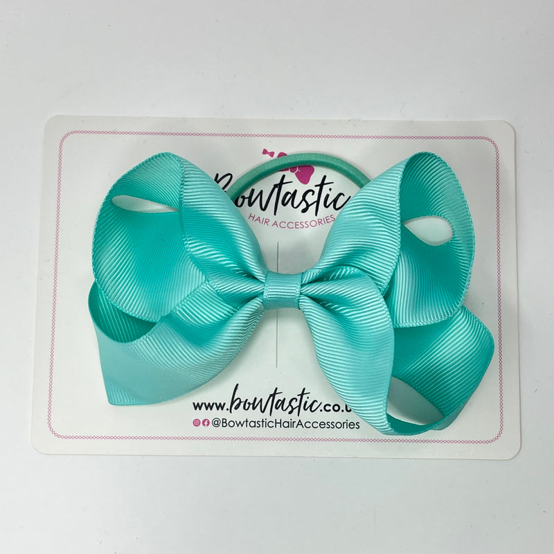 4.5 Inch Bow Bobble - Aqua