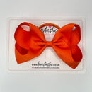 4.5 Inch Bow Bobble - Autumn Orange