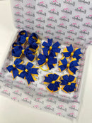 School Bundle - Matching Pairs - Clips & Bobble - Cobalt & Yellow Gold