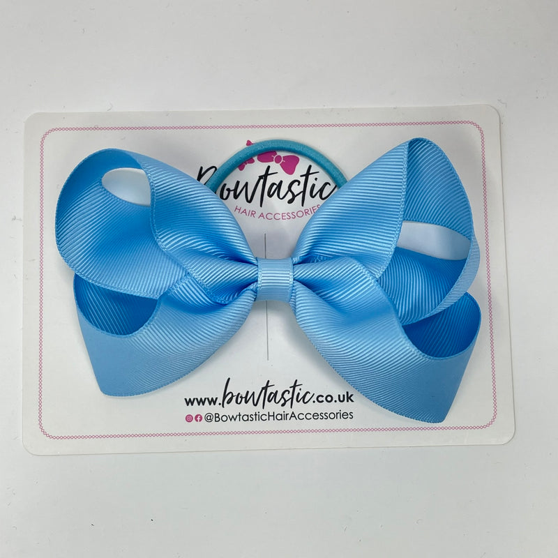 4.5 Inch Bow Bobble - Blue Topaz