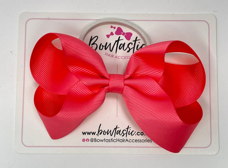 4.5 Inch Bow Bobble - Coral Rose