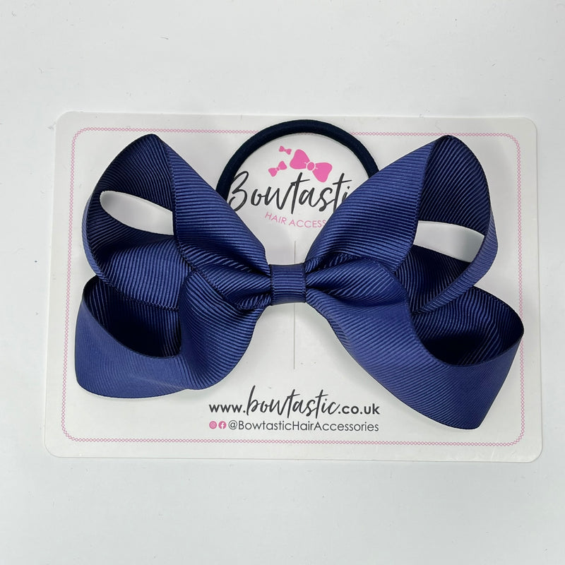 4.5 Inch Bow Bobble - Ink Blue